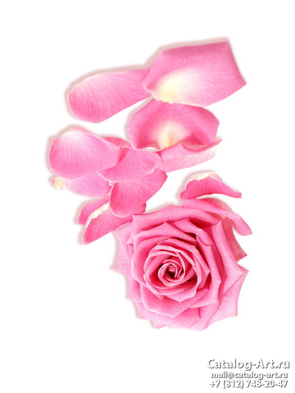 Натяжные потолки с фотопечатью - Розовые розы 68